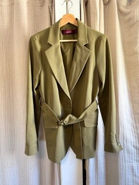 Sies Marjan Virgin Wool Belted Blazer- 6